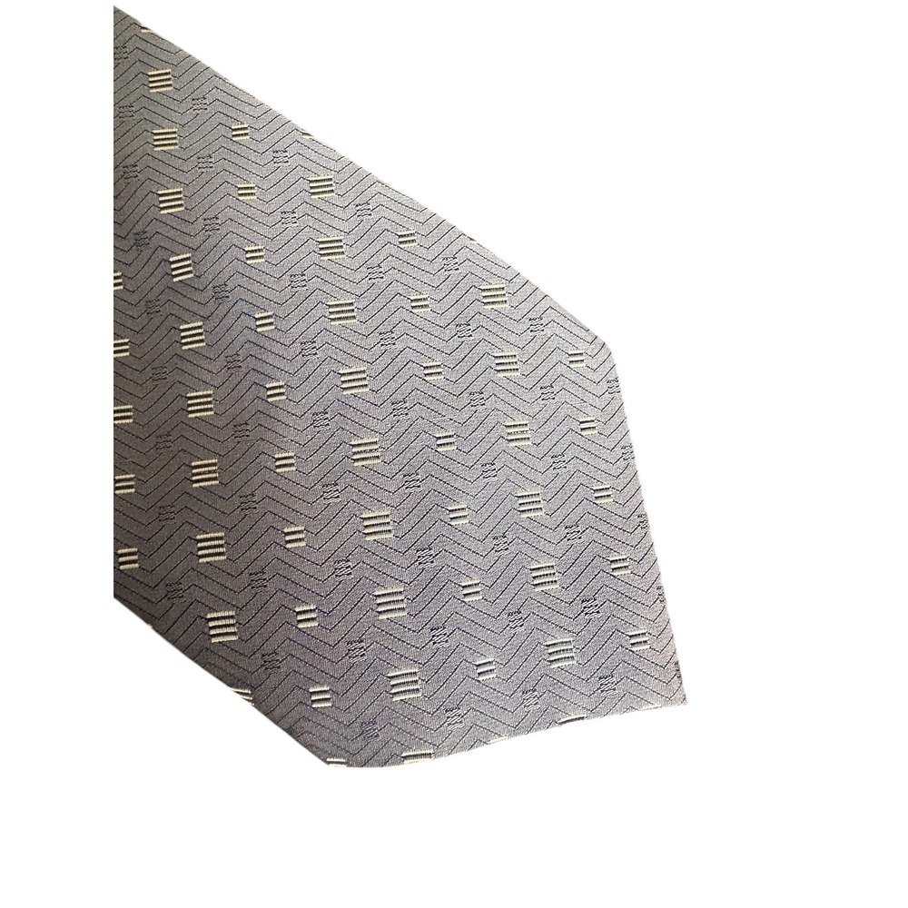 VESE Blue Gray Geometric‎ Tie 57x4 Mens Wide Necktie Polyester